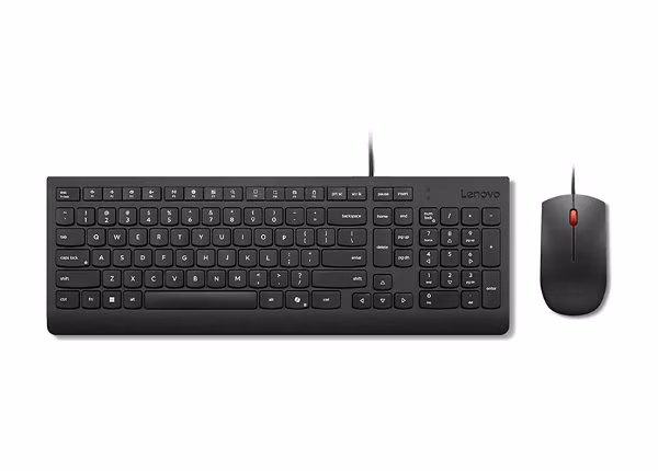 Lenovo KM200 Wired USB Keyboard and Optical Mouse Combo - Black Gallery View 3 KM200