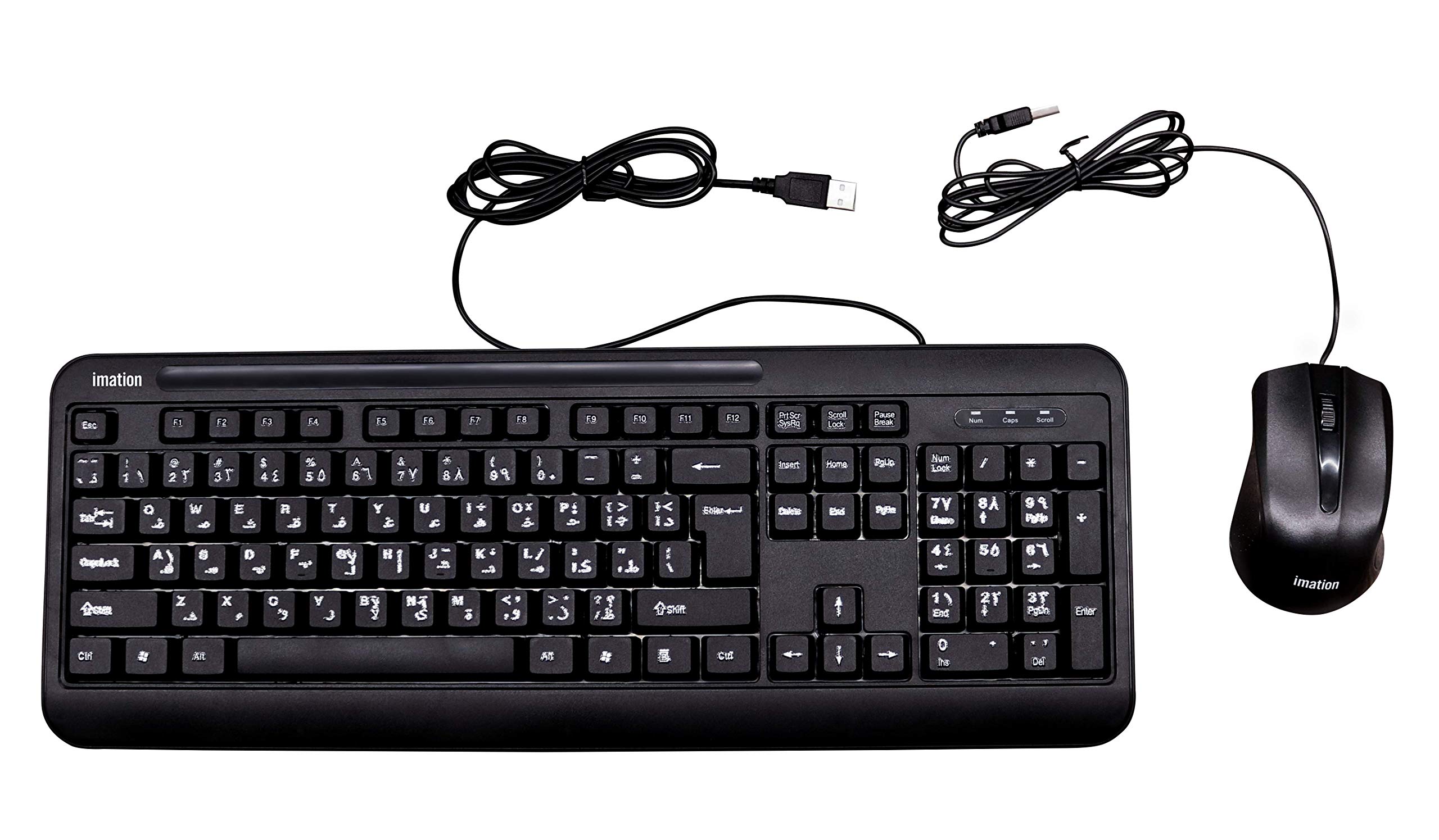 Imation WIC 317 Wired USB Keyboard and Optical Mouse Combo Gallery View 3