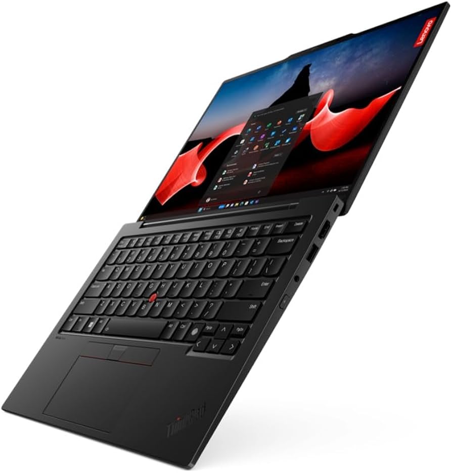 Lenovo ThinkPad X1 Carbon Gen 12 Laptop, 14" WUXGA IPS Touch, Intel Core Ultra 7 155U, 32GB RAM, 512GB SSD, Windows 11 Pro, Black Gallery View 2