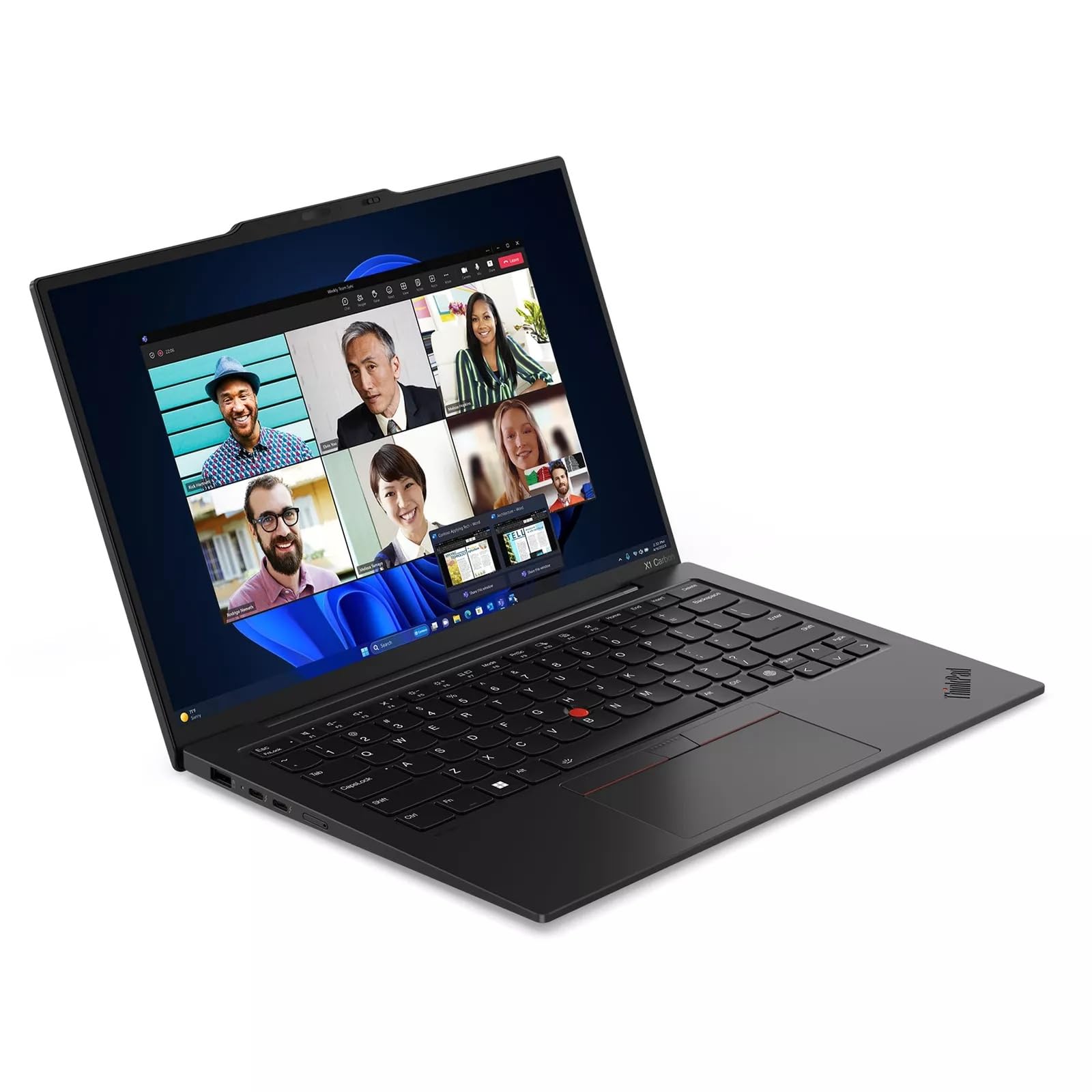Lenovo ThinkPad X1 Carbon Gen 12 Laptop, 14" WUXGA IPS Touch, Intel Core Ultra 7 155U, 32GB RAM, 512GB SSD, Windows 11 Pro, Black Gallery View 3