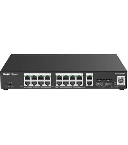 Ruijie RG-ES209GC-P 9-Port Gigabit Smart PoE+ Network Switch with 120W Budget Gallery View 5
