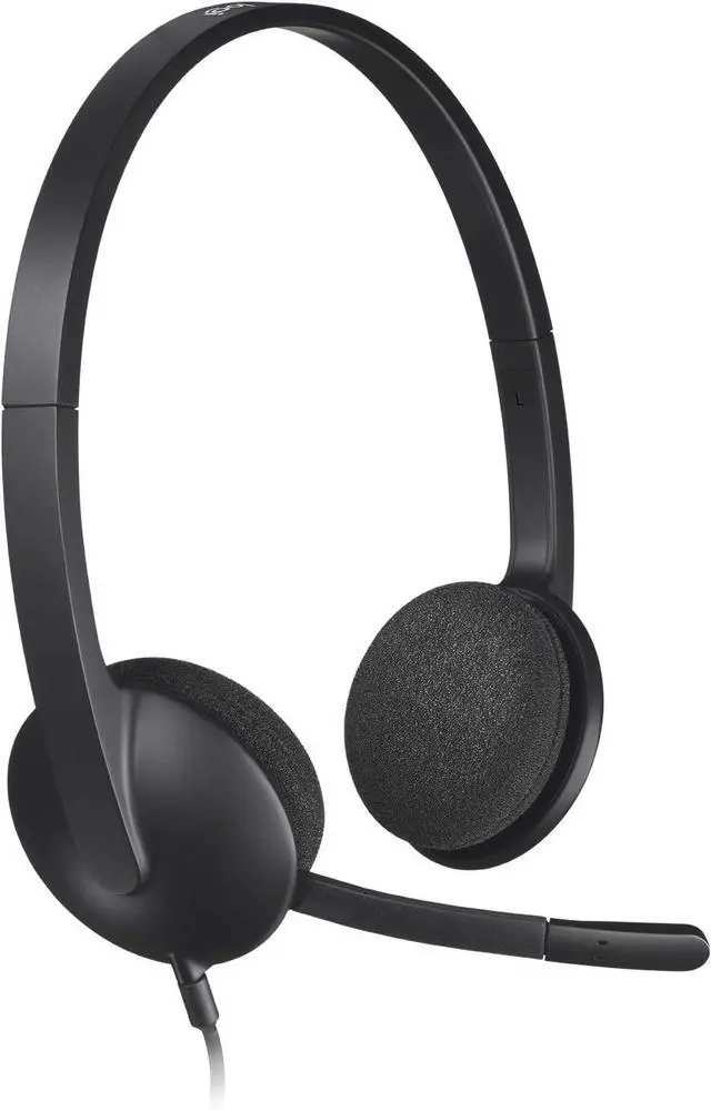 Logitech H340 USB Stereo Headset with Noise-Cancelling Microphone for PC and Mac Gallery View 2