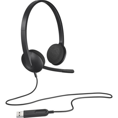 Logitech H340 USB Stereo Headset with Noise-Cancelling Microphone for PC and Mac Gallery View 3