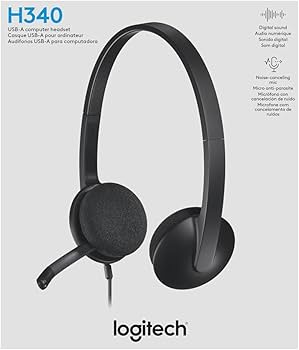 Logitech H340 USB Stereo Headset with Noise-Cancelling Microphone for PC and Mac Gallery View 4