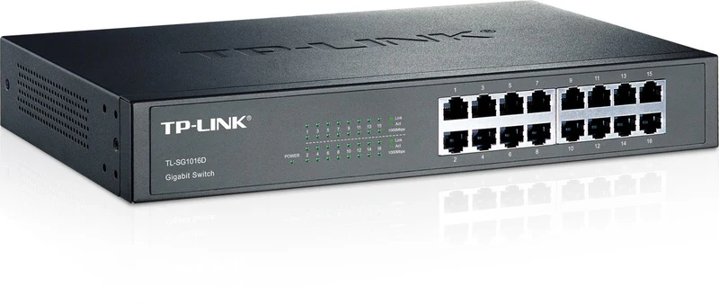 TP-Link TL-SG1016D 16-Port Gigabit Unmanaged Desktop/Rackmount Switch Gallery View 4