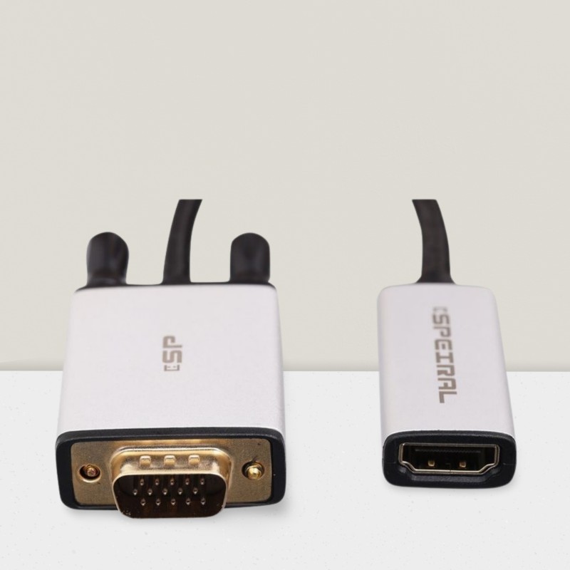 SPEIRAL VGA to HDMI Converter Adapter Cable with 1080P Support - SPVHA Gallery View 3