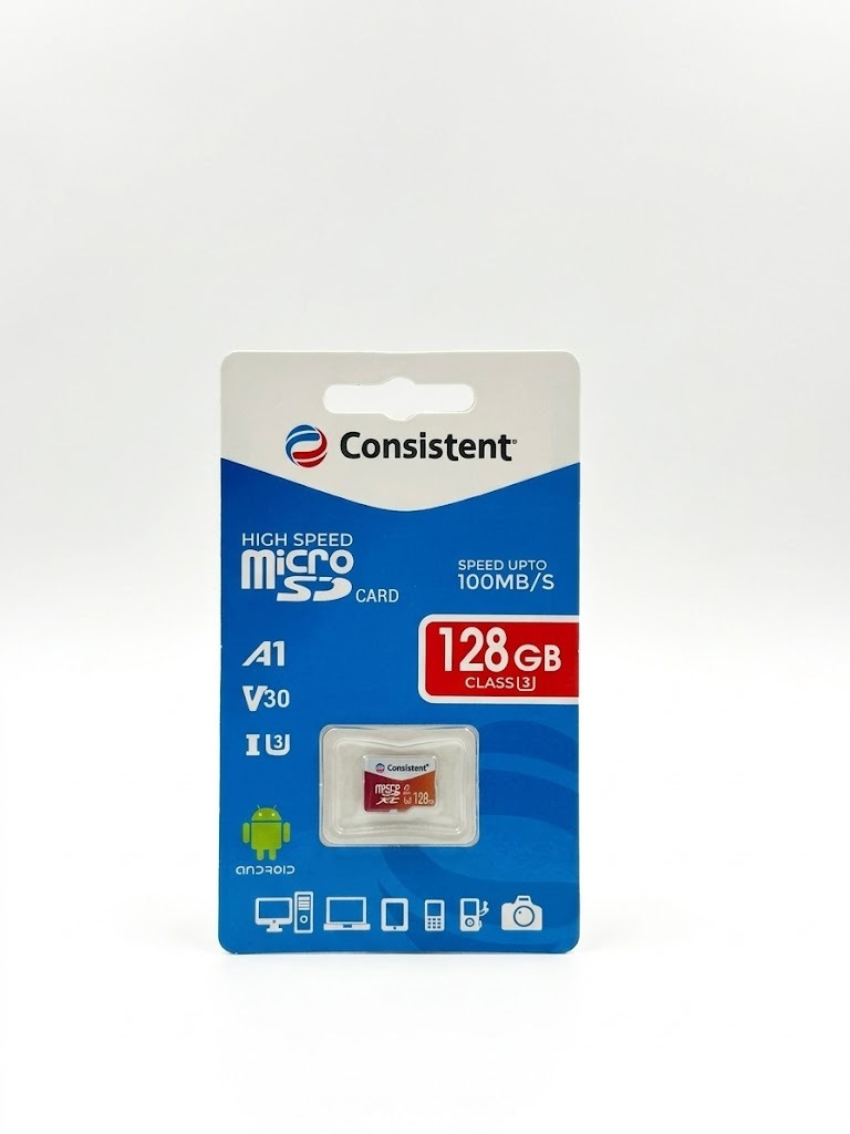 Buy Consist 128GB High-Speed microSDXC UHS-I U1 Class 10 Memory Card - Up to 100MB/s Read in Dubai | Best Price at Server Zone UAE