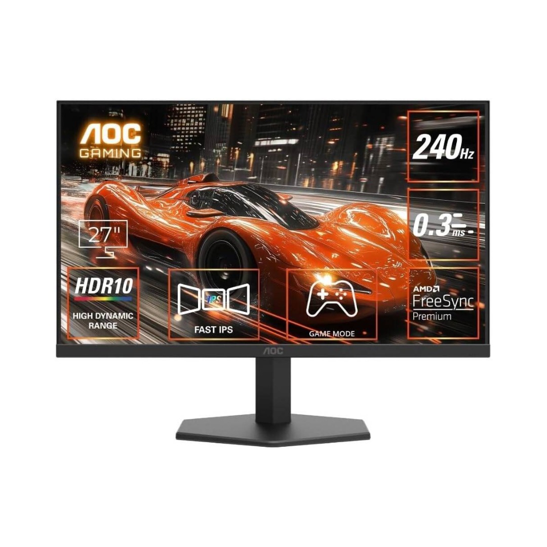 AOC 27G11ZE2 27" Gaming Monitor - FHD Fast IPS, 240Hz, 0.3ms View 1