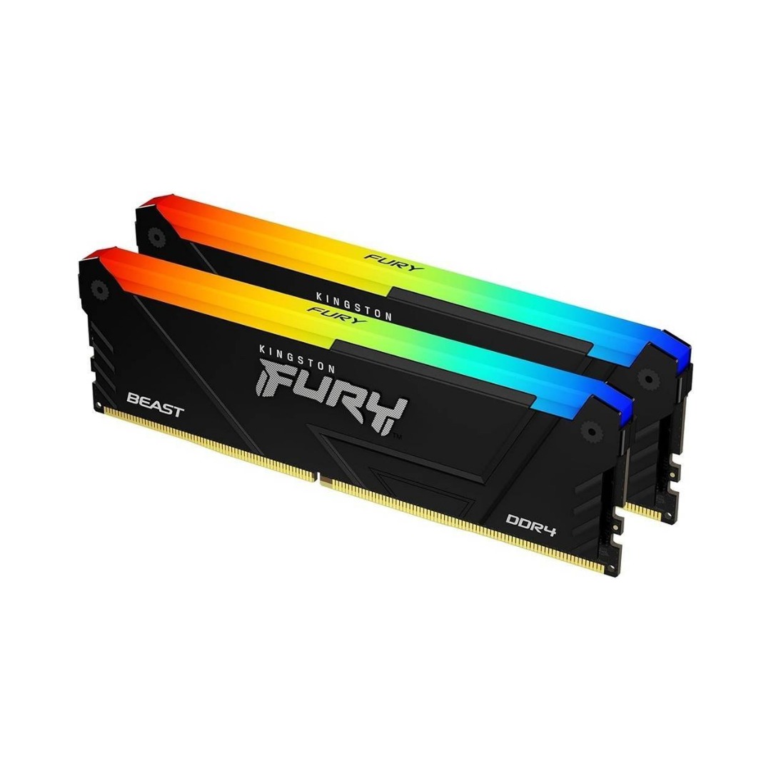 Kingston FURY Beast RGB 32GB (2x16GB) DDR4 3600MT/s CL18 Desktop Memory Kit UAE