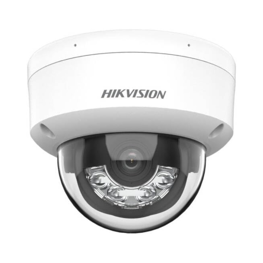 Hikvision DS-2CD1143G2-LIU 4MP Fixed Dome IP Camera with Smart Hybrid Light, 2.8mm Lens, Built-in Mic, AcuSense AI (IP67, IK0