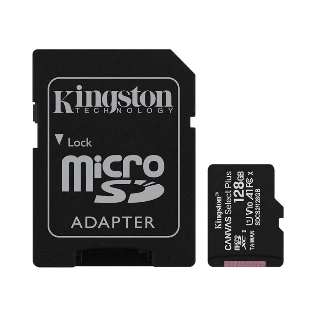 SanDisk 128GB microSDHC Canvas Select Plus 100MB/s Read A1 Class 10 UHS-I Memory Card + Adapter (SDCS2/128GBET)