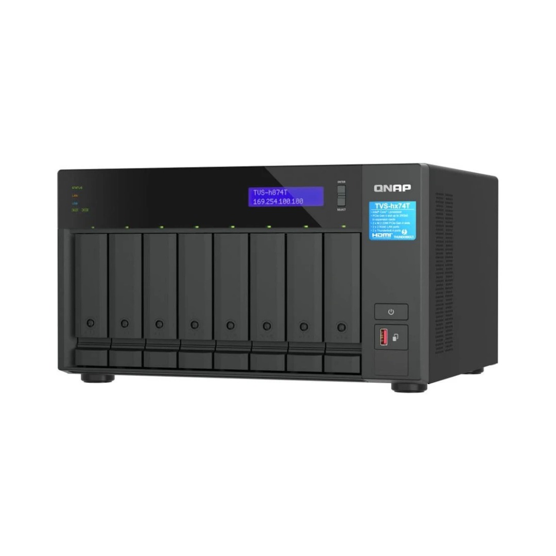 QNAP TVS-H474-PT-8G 4-bay QuTS hero NAS, Intel® Pentium® Gold G7400, up to 3.7GHz, 8GB