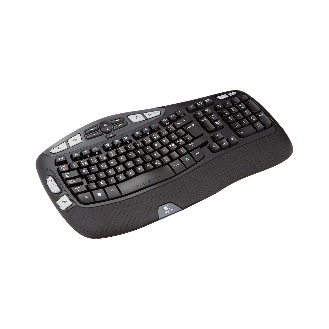 Logitech Wave Keyboard K350 Ergonomic Wireless 2.4GHz