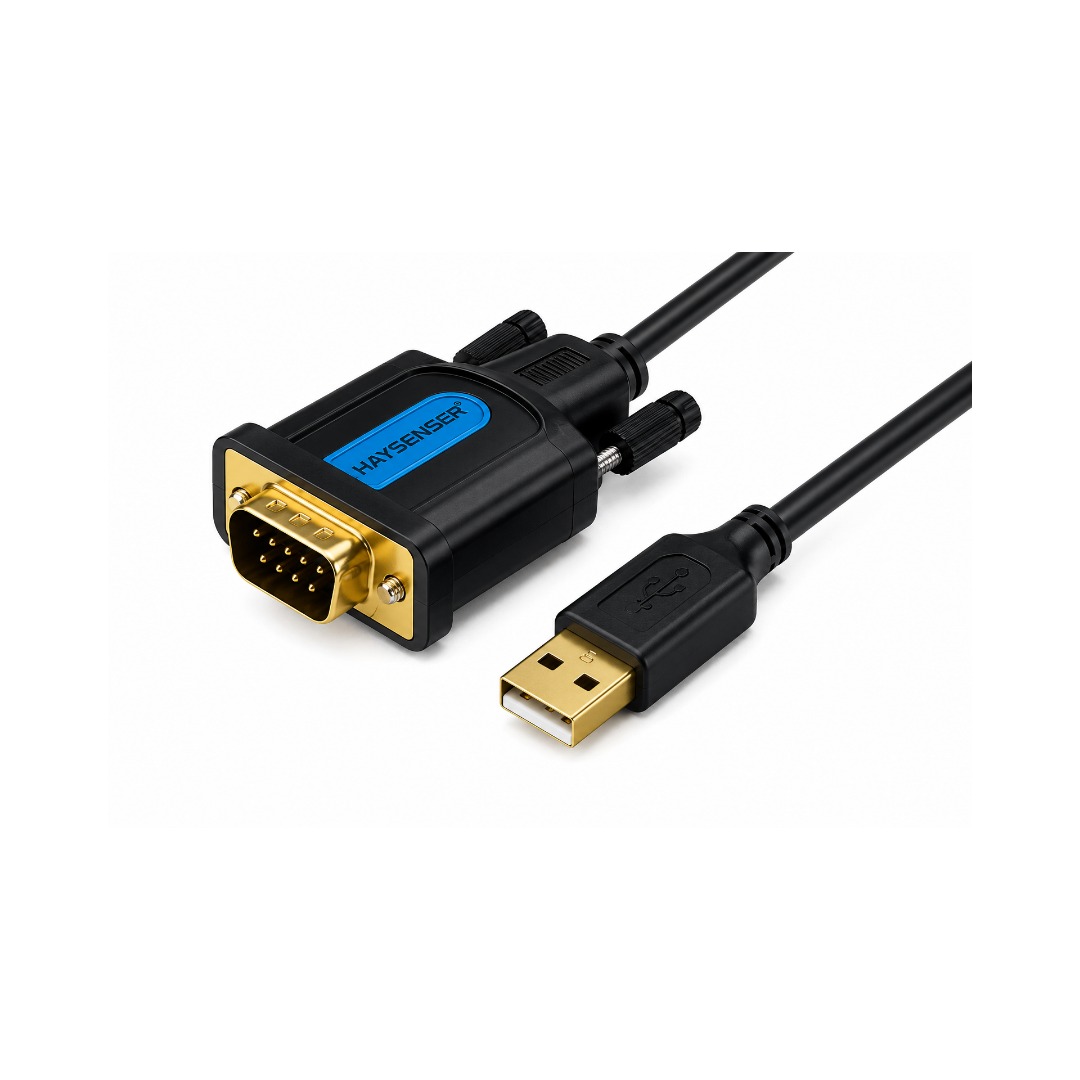 HAYSENSER HY-US015 USB to RS-232 Male to Male Serial Cable (PL2303G, 1Mbps, DB9, Windows/Mac)