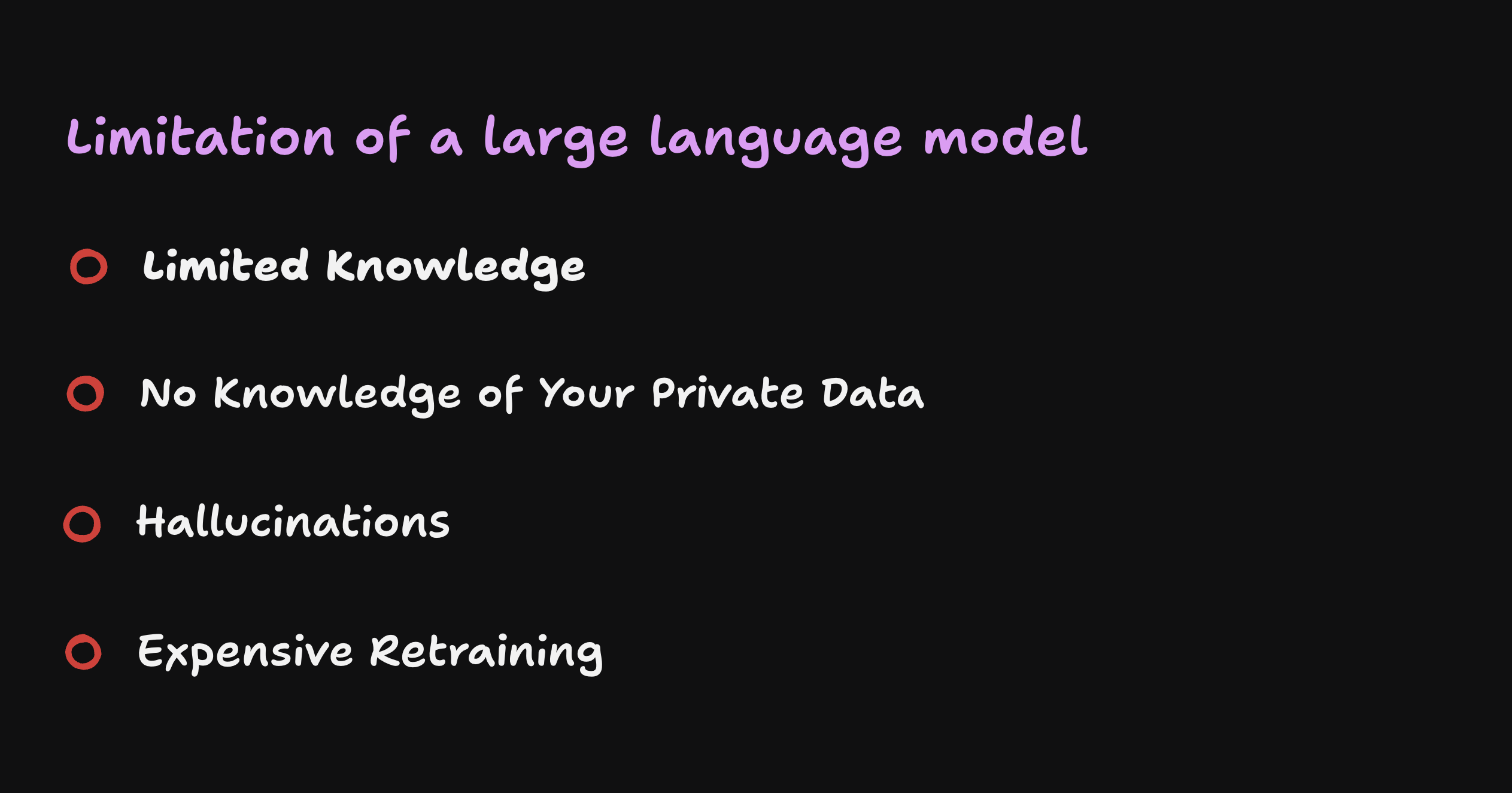 Limitation of a large language model