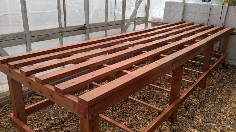 Eagle Project: Finished Greenhouse Bench