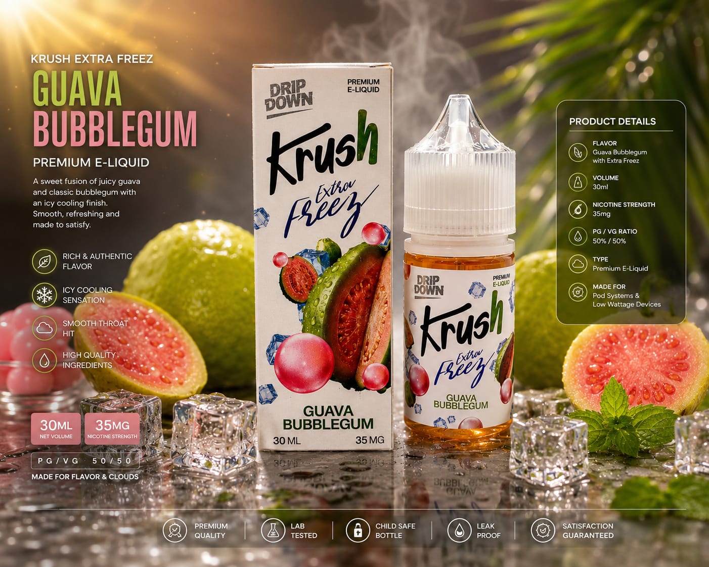 GUAVA BUBBLEGUM 30ML KRUSH EXTRA FREEZ