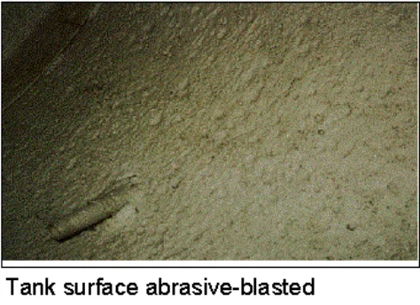 Abrasive blasted tank surface