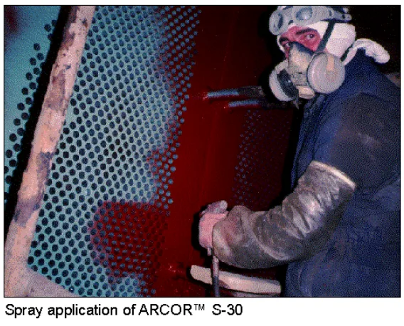 Spray application of epoxy system