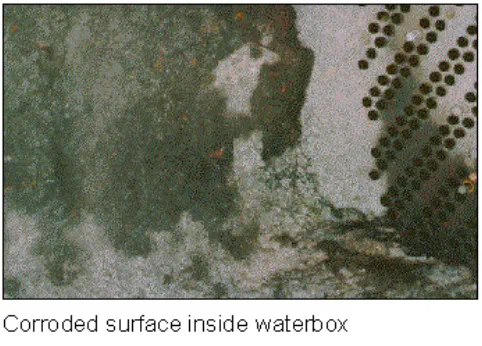 Abrasive blasted waterbox surface