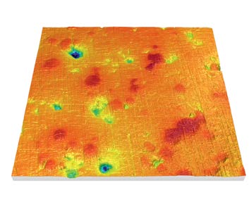 Confocal 3D topography of a textured surface