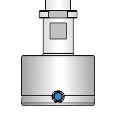 Marameter 844 D indicating plug gage head showing the guide cylinder and a carbide measuring contact
