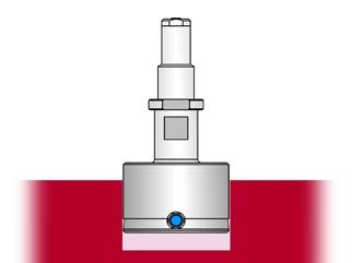 844 D standard plug gage in a bore