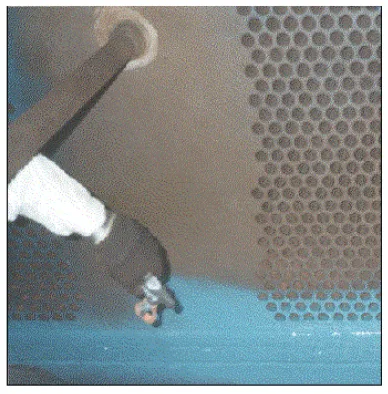 Stripped joints on condenser tubesheet