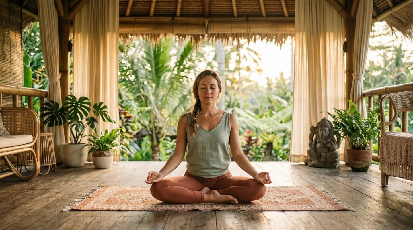 Yoga practice in Indonesia