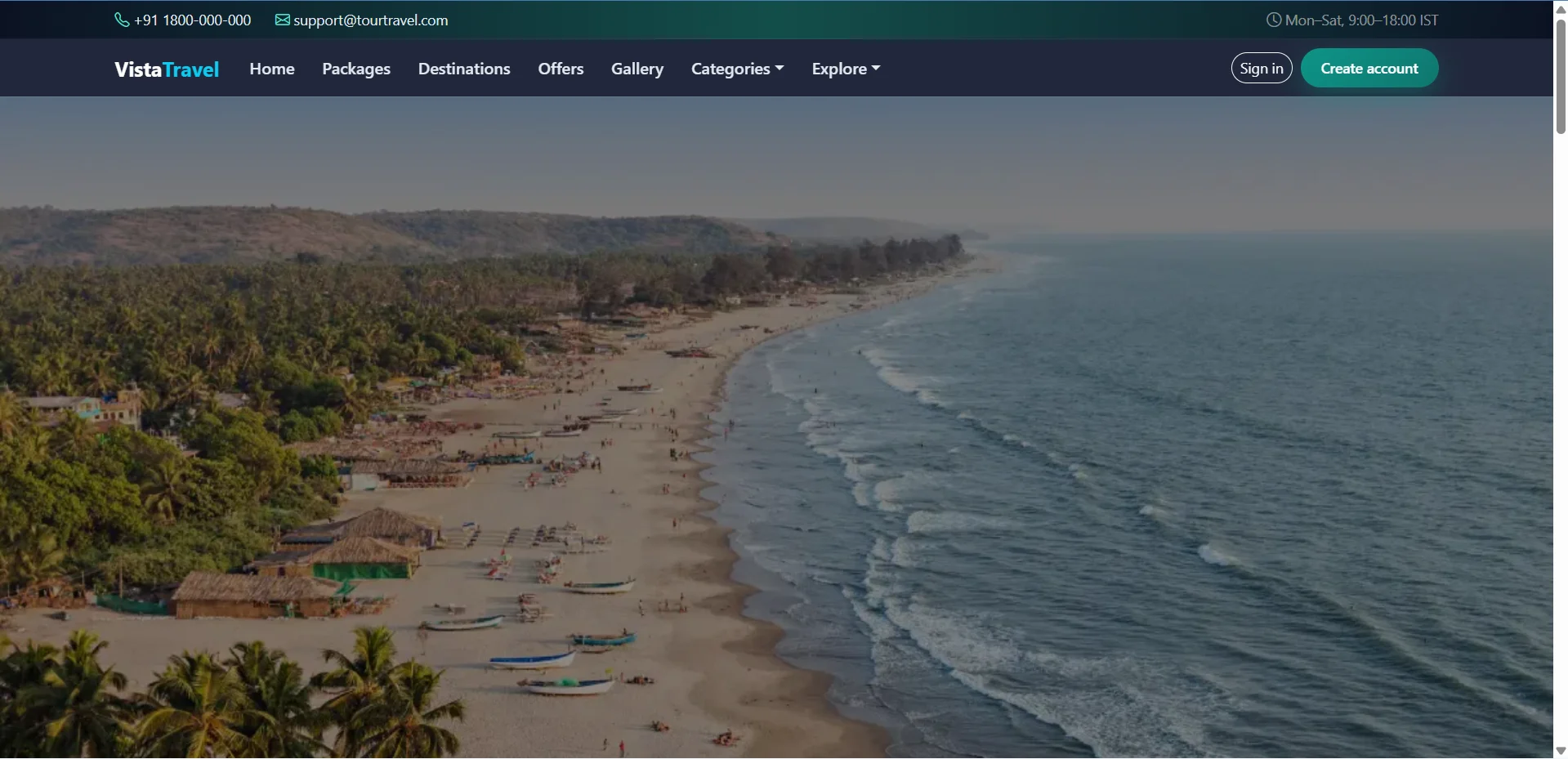 Tour and Travel Management Using Python and MySQL live demo preview
