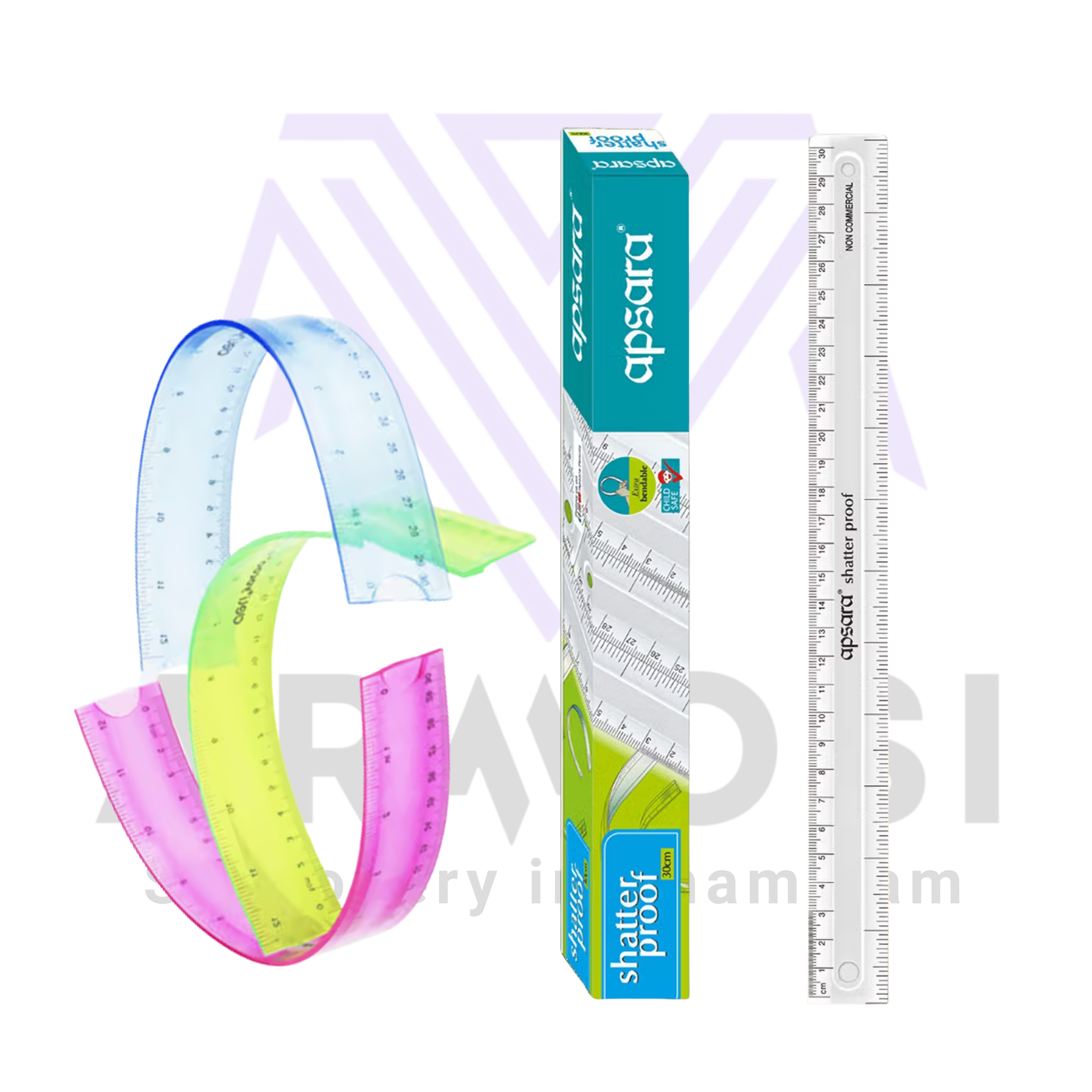 Apsara Shatter Proof Scale 30 cm – Extra Bendable & Flexible Ruler