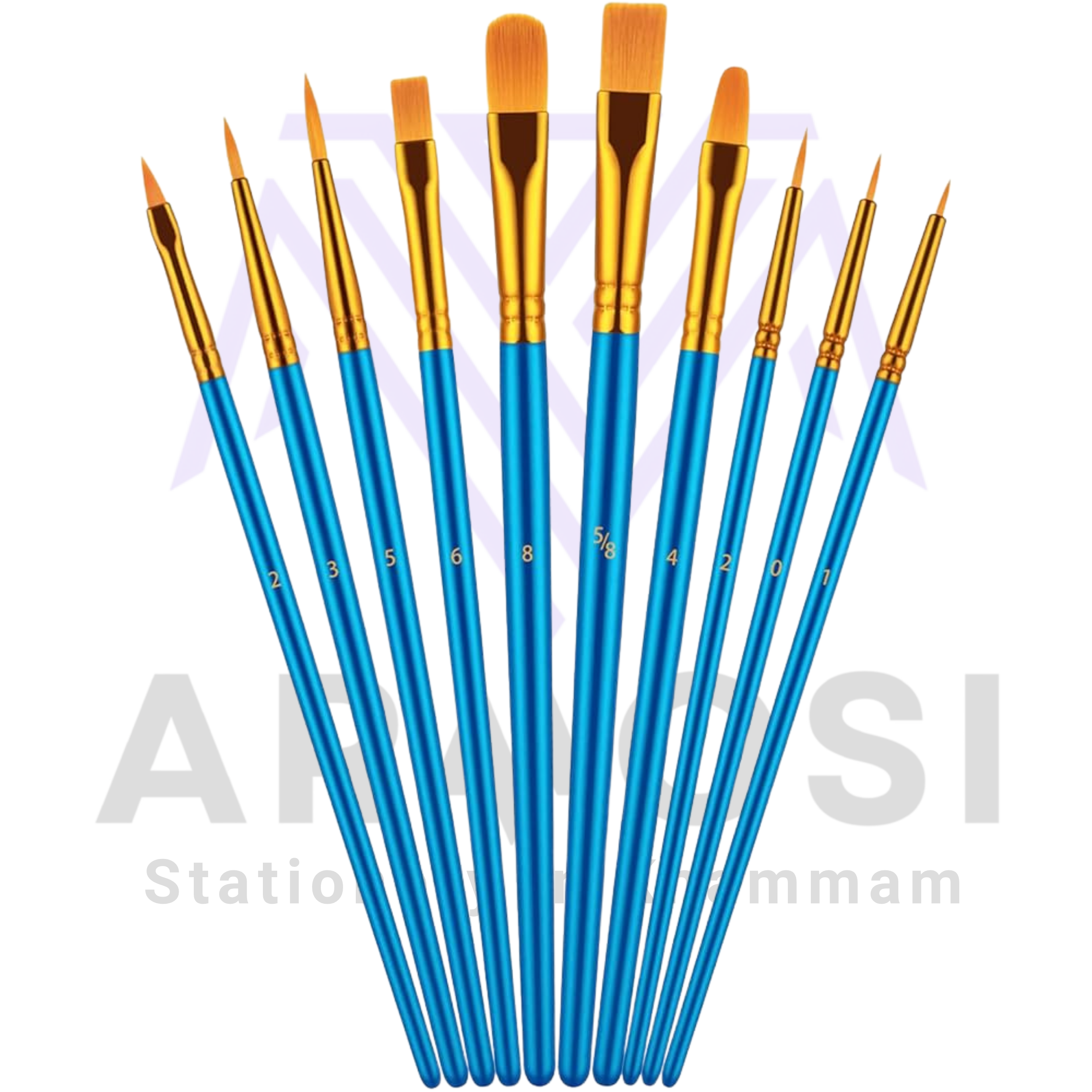 10 Pcs Paint Brush Set – Assorted Sizes for Art, Craft & Painting