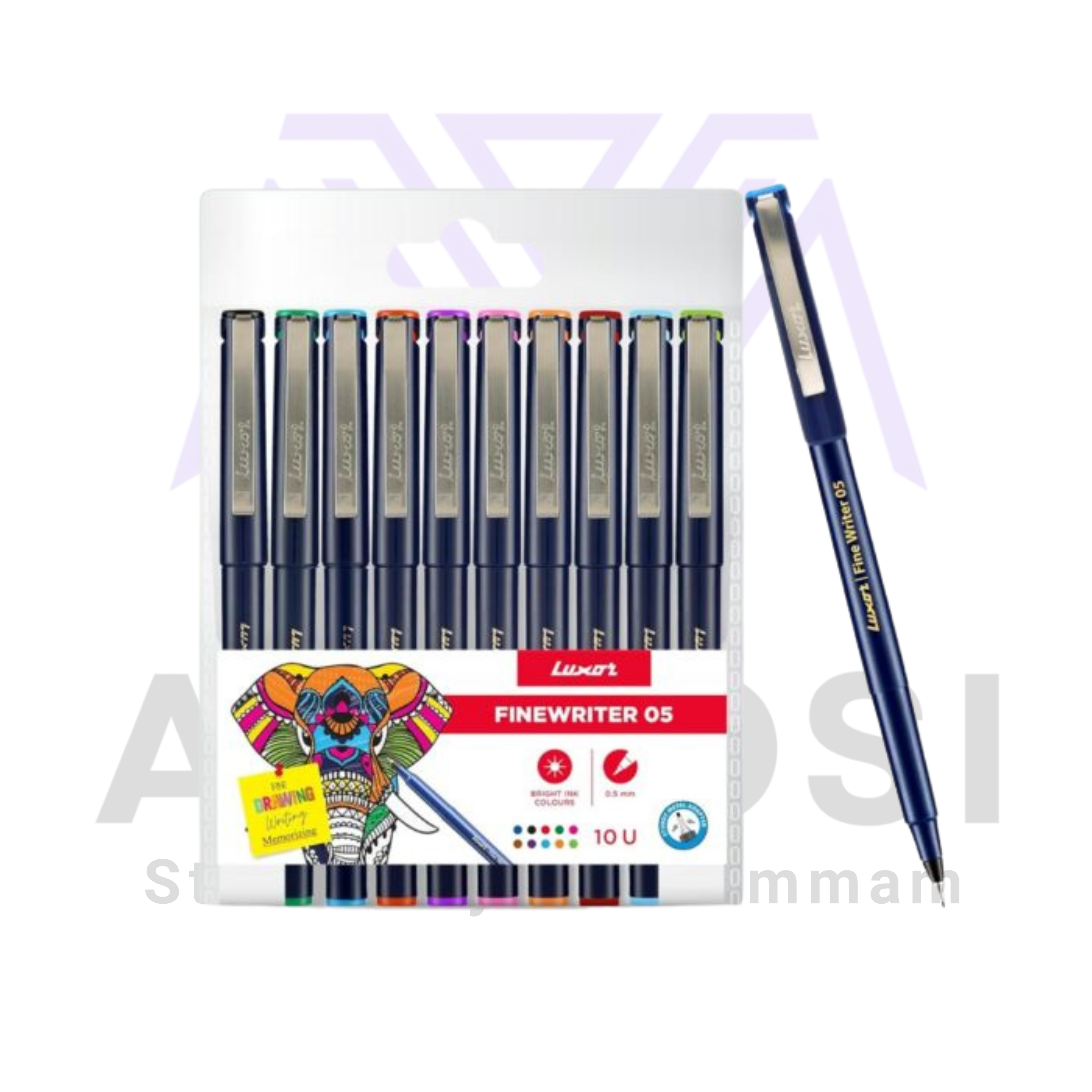 Luxor Finewriter 05 – 0.5 mm Fineliner Pen | Pack of 10