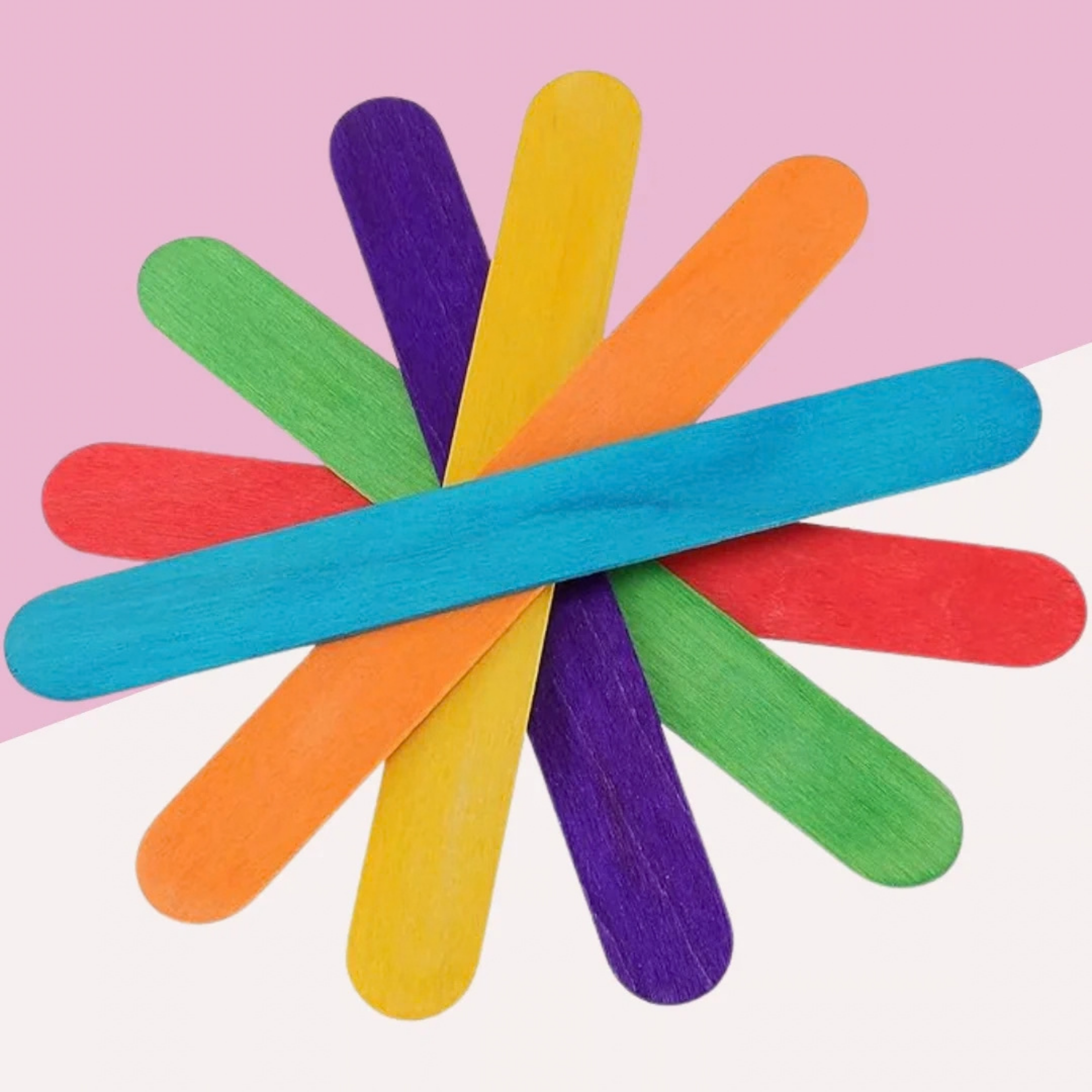 Colour Ice Cream Sticks – Wooden Craft Sticks