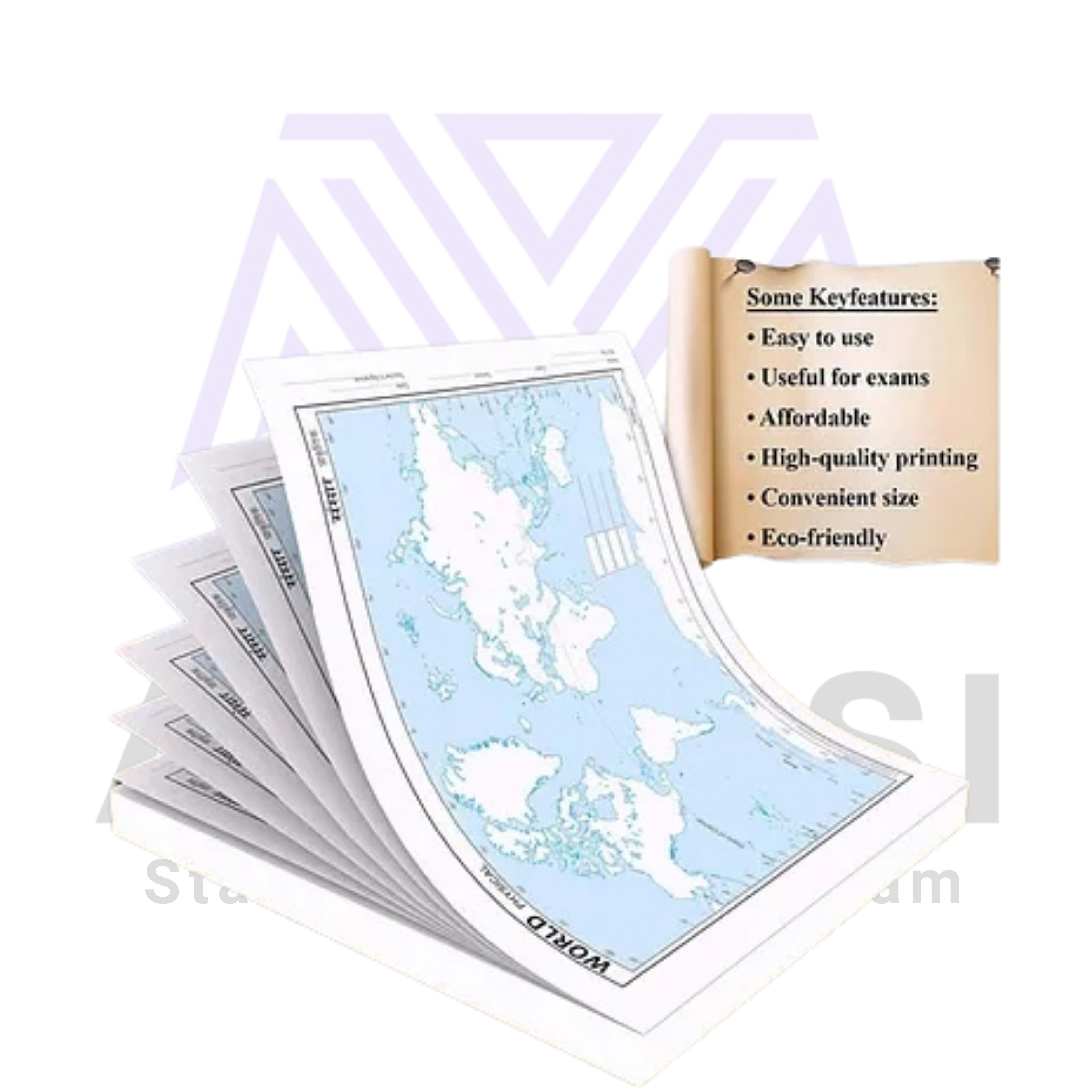 Map Paper – 10 Sheets | ₹20 u can chose in whatsaap