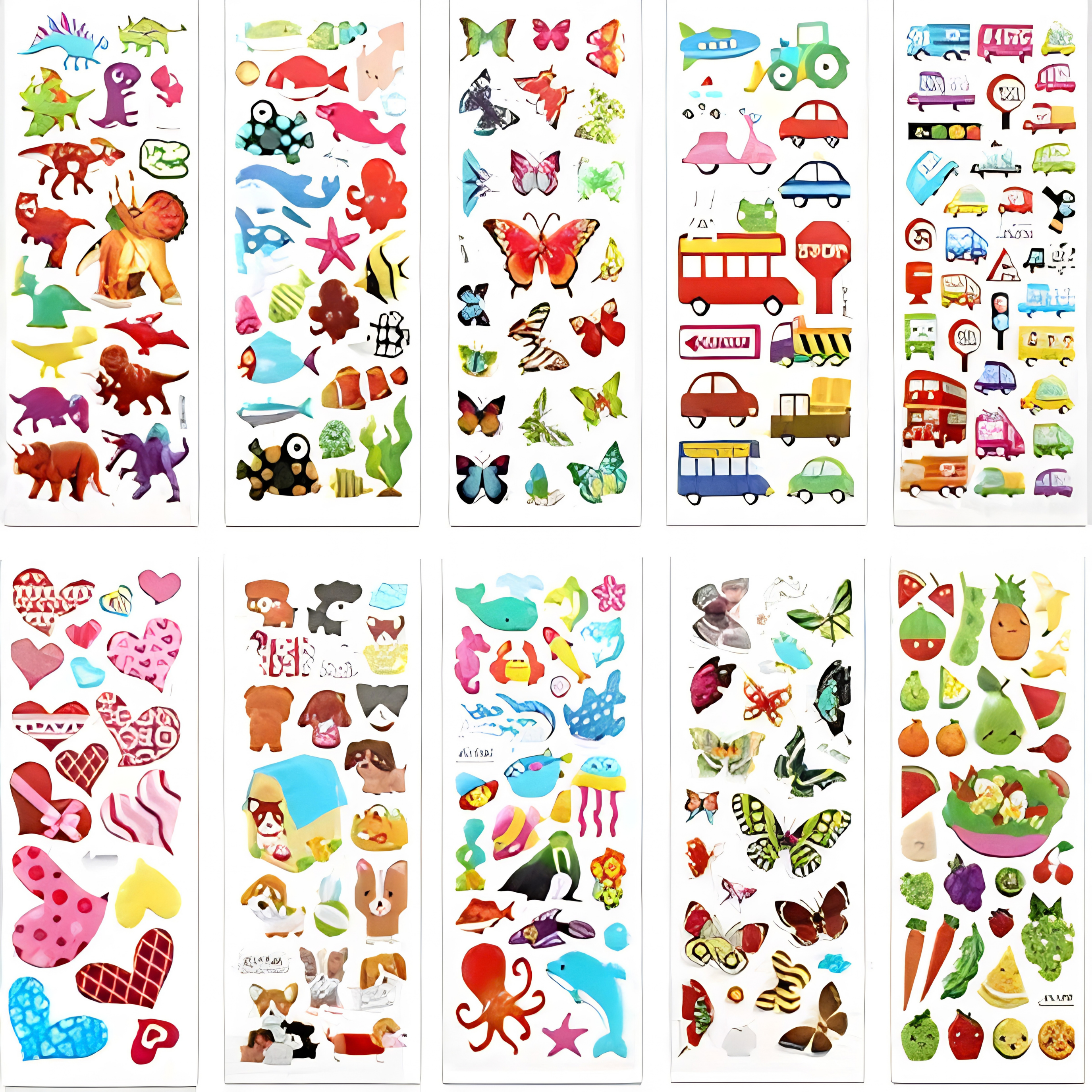 Assorted Sticker Sheets – Colourful Stickers for Kids & Craft