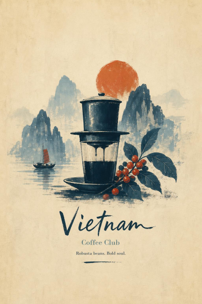 Vietnam Coffee Poster, Vintage Travel Wall Art, Asian Kitchen Decor