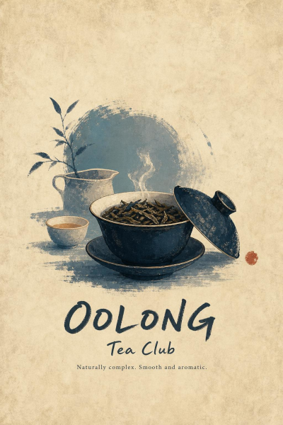 Oolong Tea Poster, Vintage Asian Kitchen Wall Art