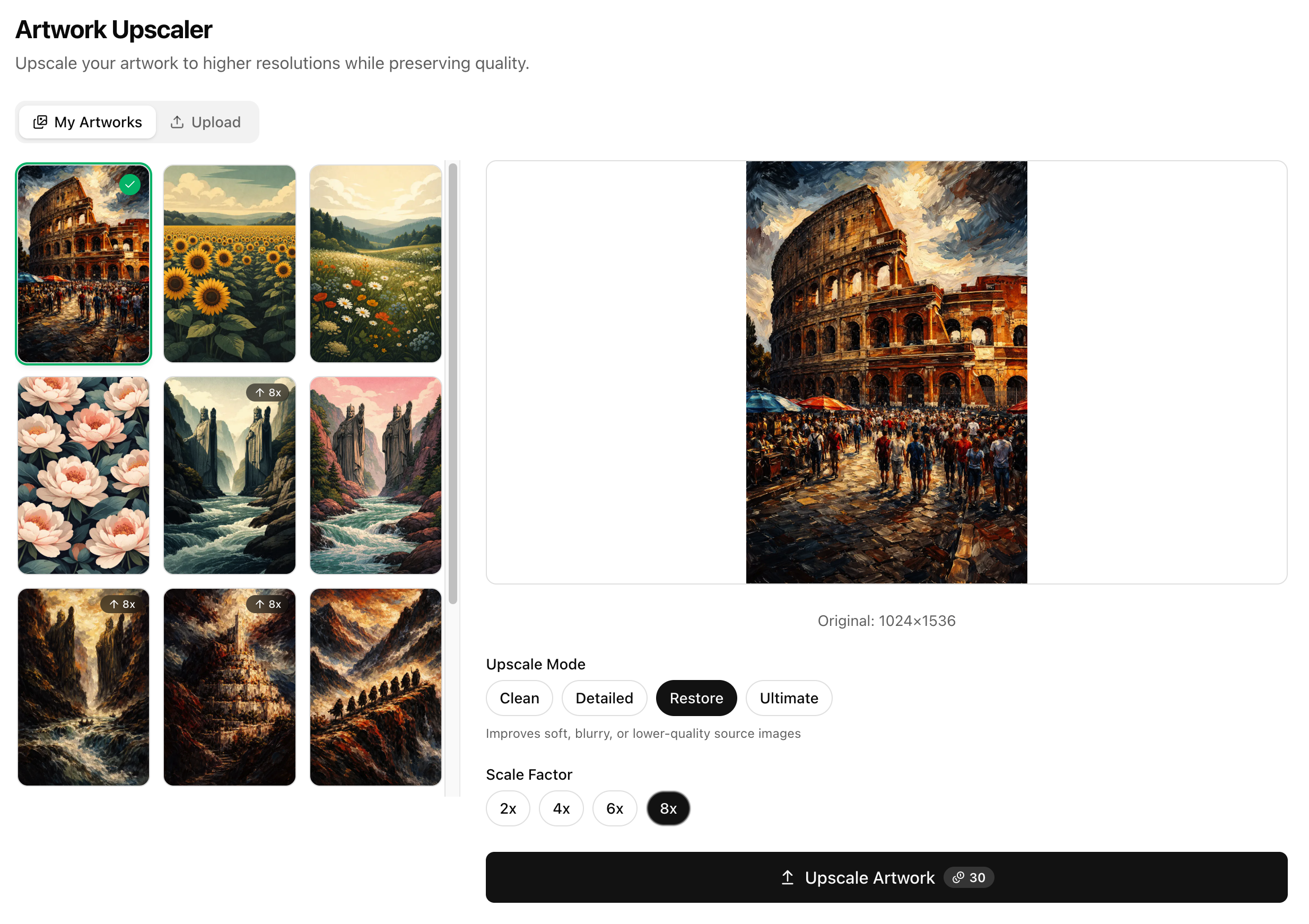 Upscale Your Artwork with AI
