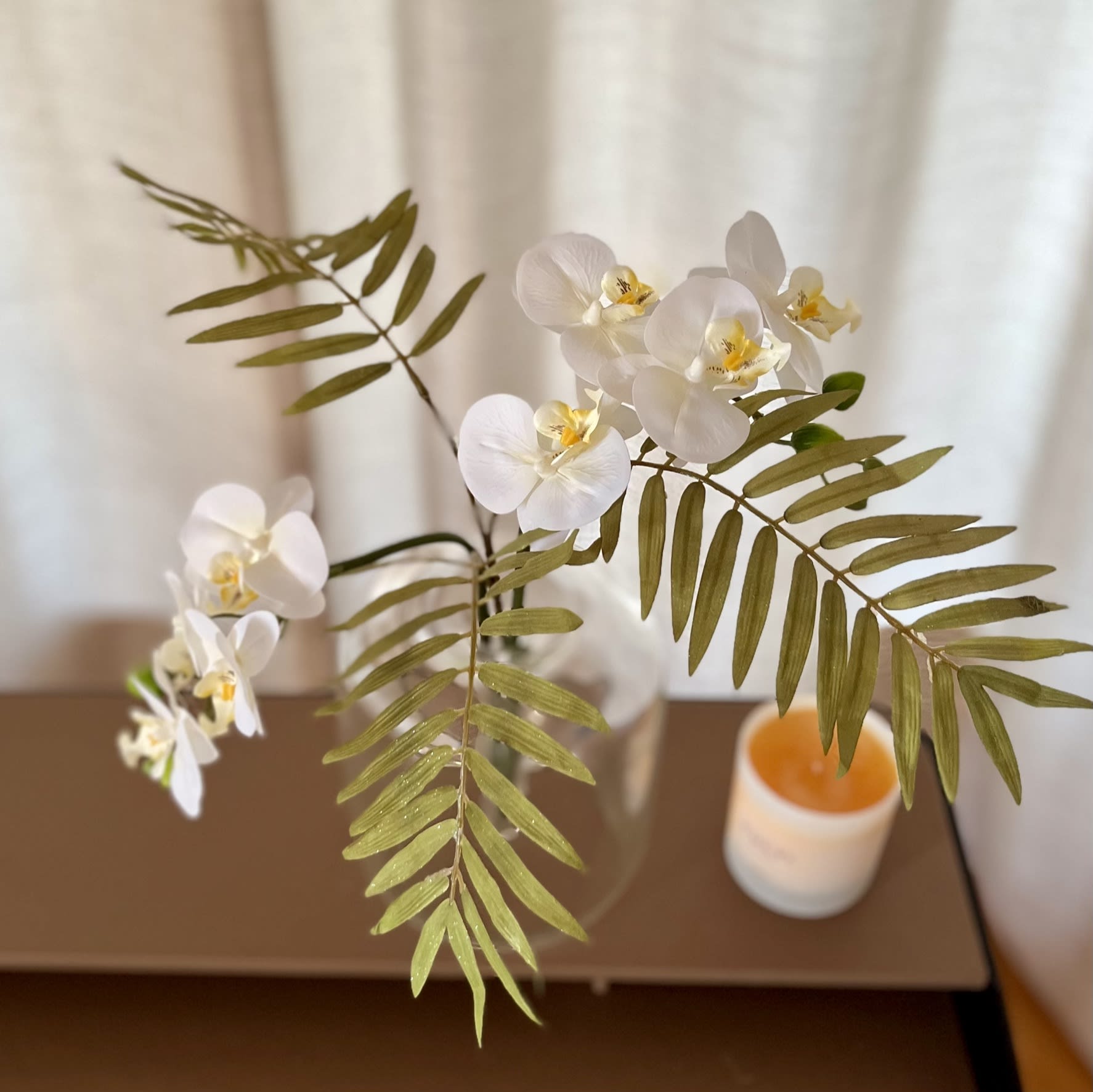 Palm tak met gitter | 67 cm | groen - Afbeelding 2