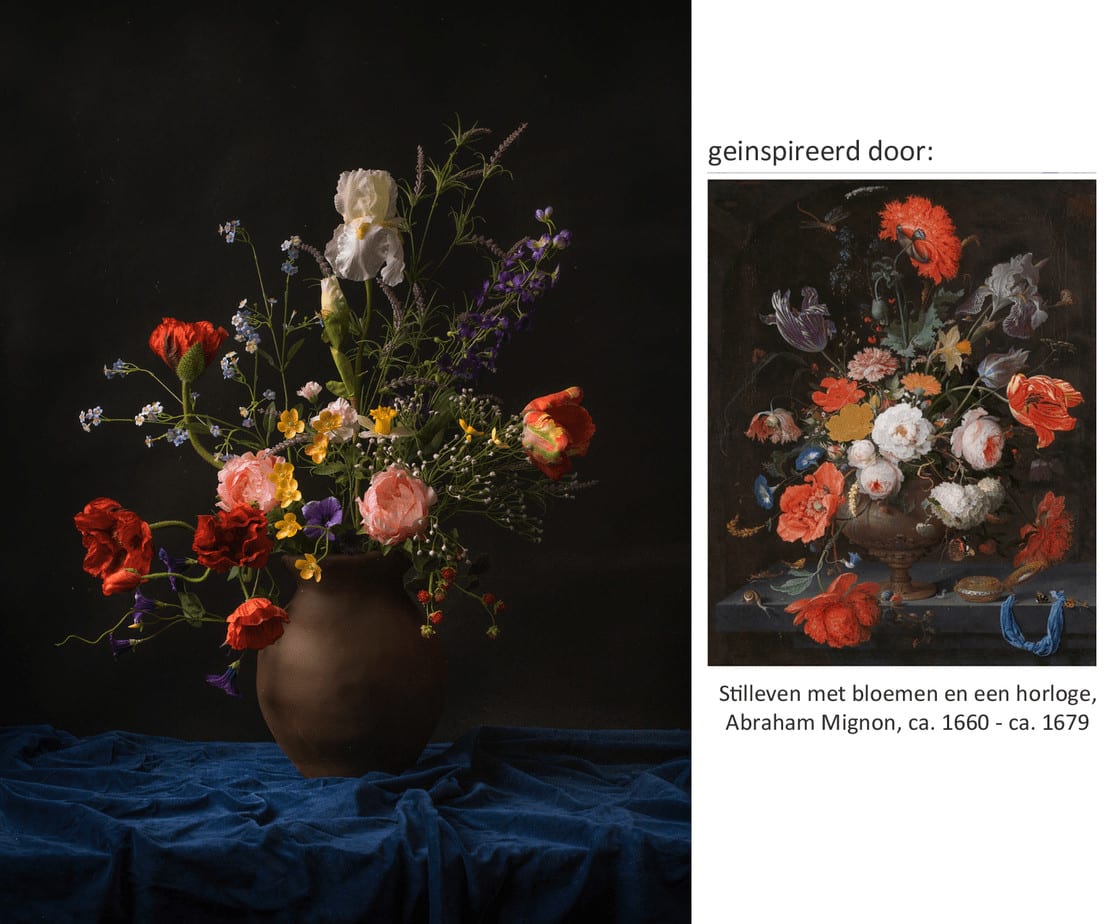 FlowerDutchess oude meester 1 met inspiratiebron 2