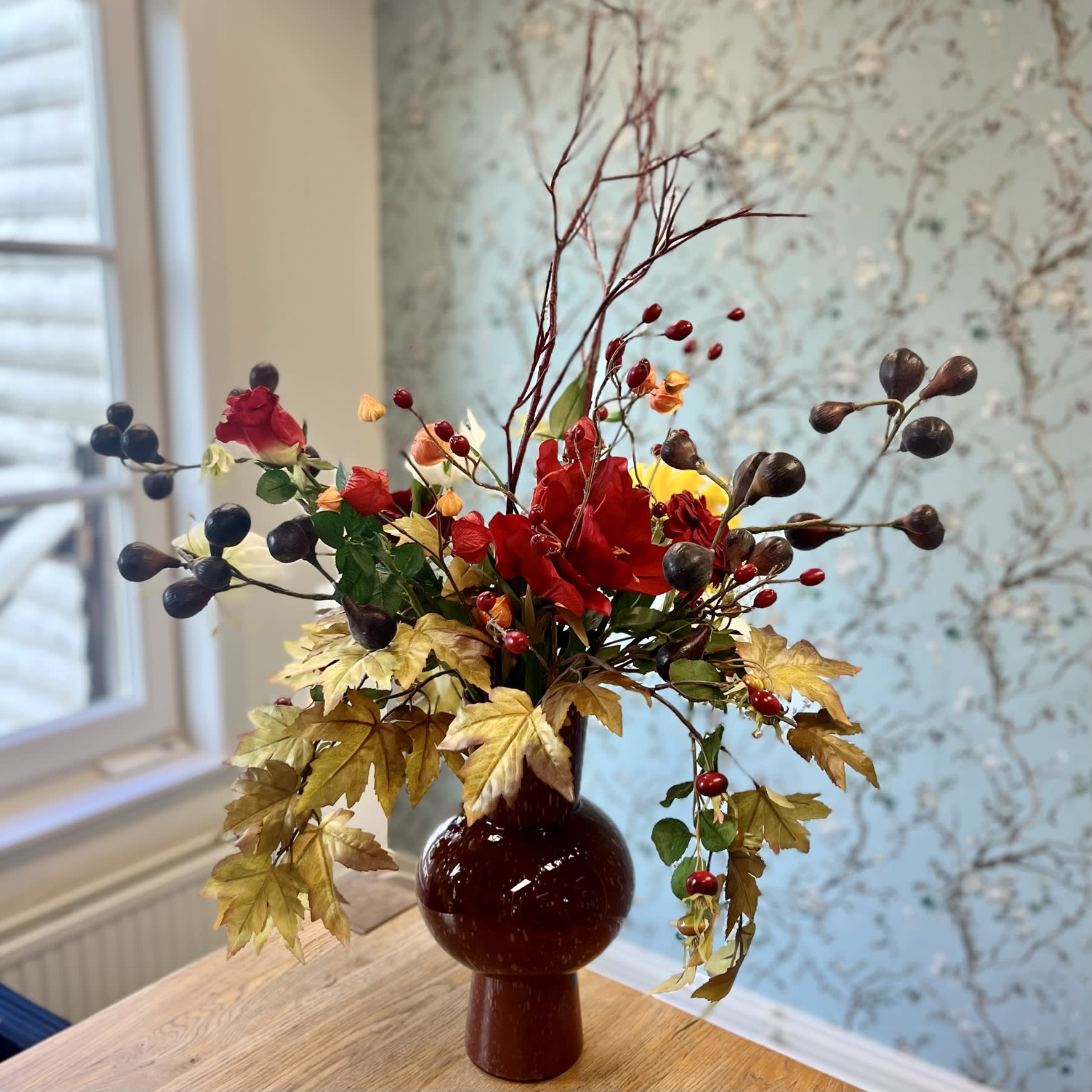 Kunst Tak met Vijgen | 94 cm | donker bruin - Afbeelding 2