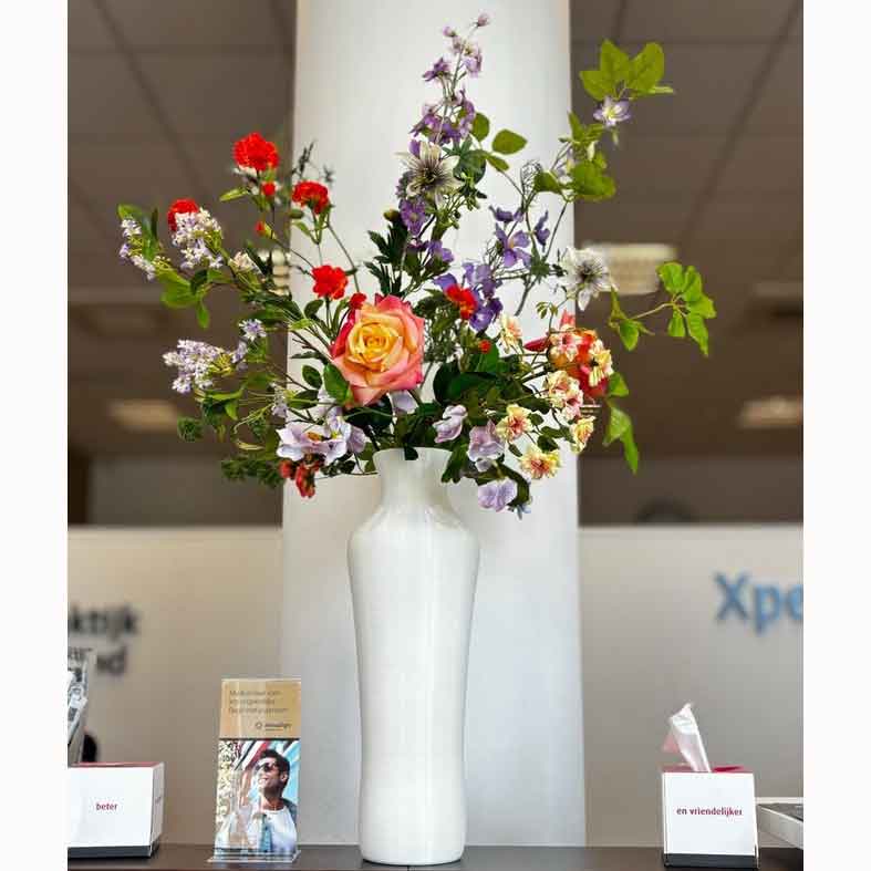 Passiebloem tak | 102 cm | wit, paars - Afbeelding 3