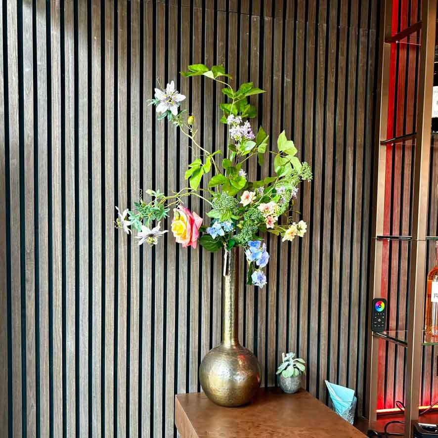Passiebloem tak | 102 cm | wit, paars - Afbeelding 4