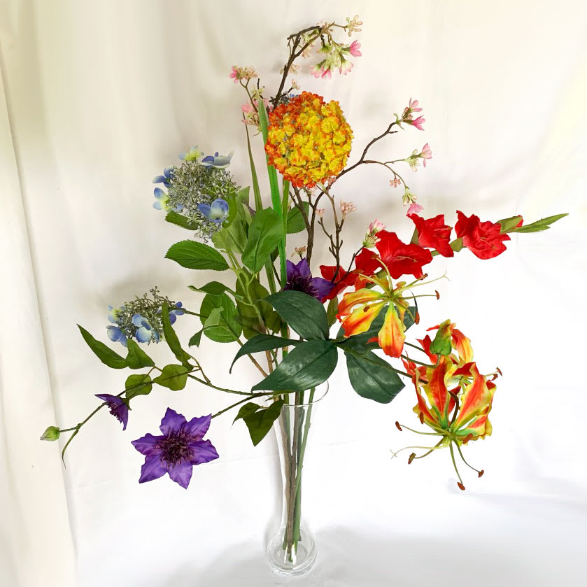 FlowerDutchess kleurrijk boeket gladiool sons gloriosaschermhortensia clematis allium