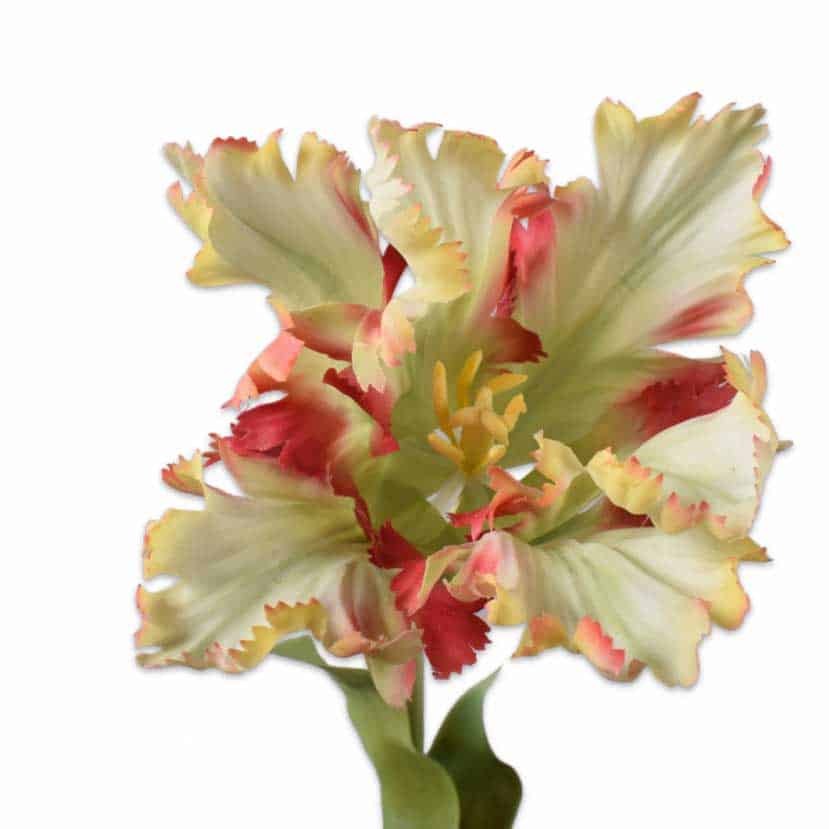 FlowerDutchess kunstbloem parkiettulp rood groen 71cm 2