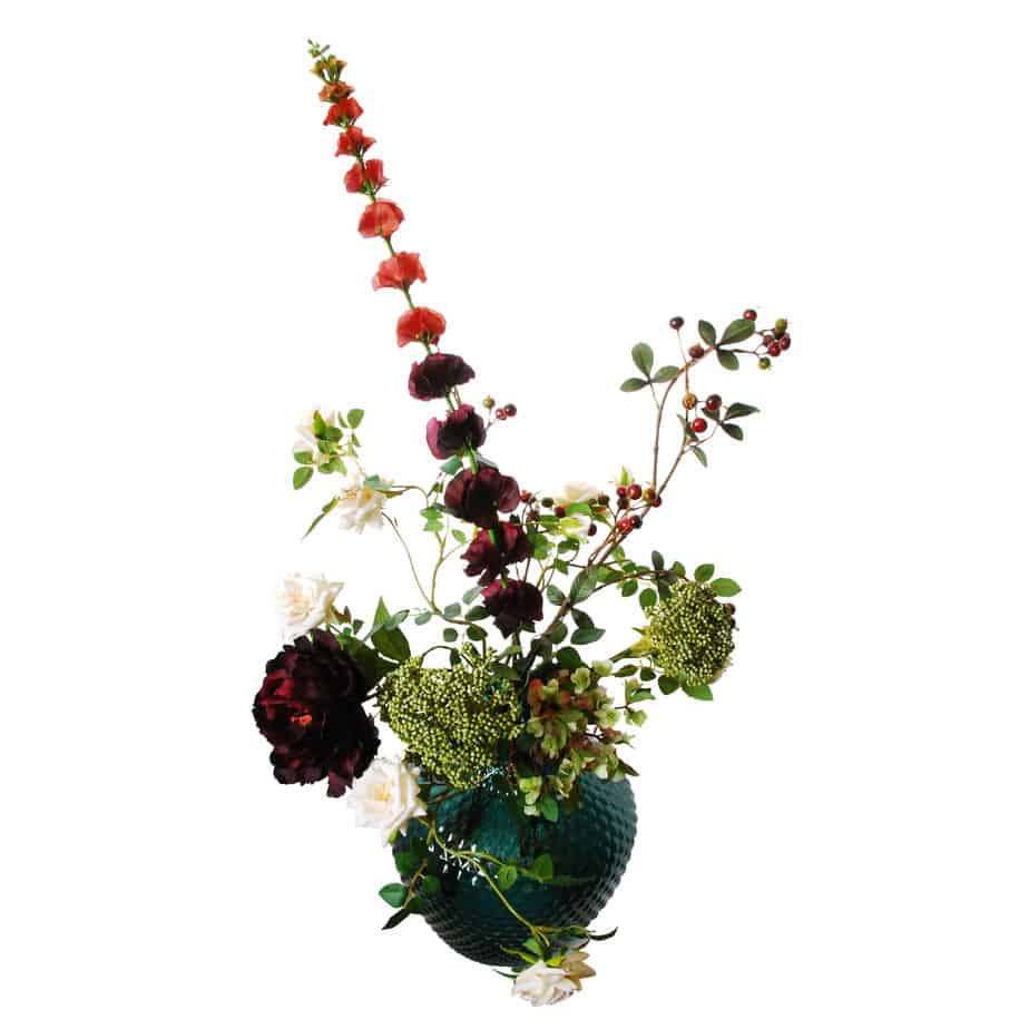 FlowerDutchess Molucella laevis rozen rozenbottel pioen helleborus hortensiaknop