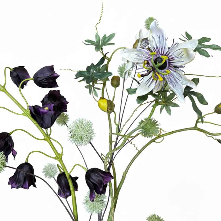 Combi tip #7 | Kunstbloemen Passiebloem Frittilaria Distel | Paars - Afbeelding 5