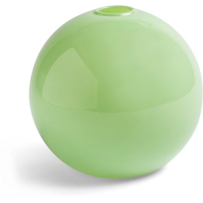 Groene glazen Bubblegum vaas van &Klevering, bolvormig, 13,5 cm