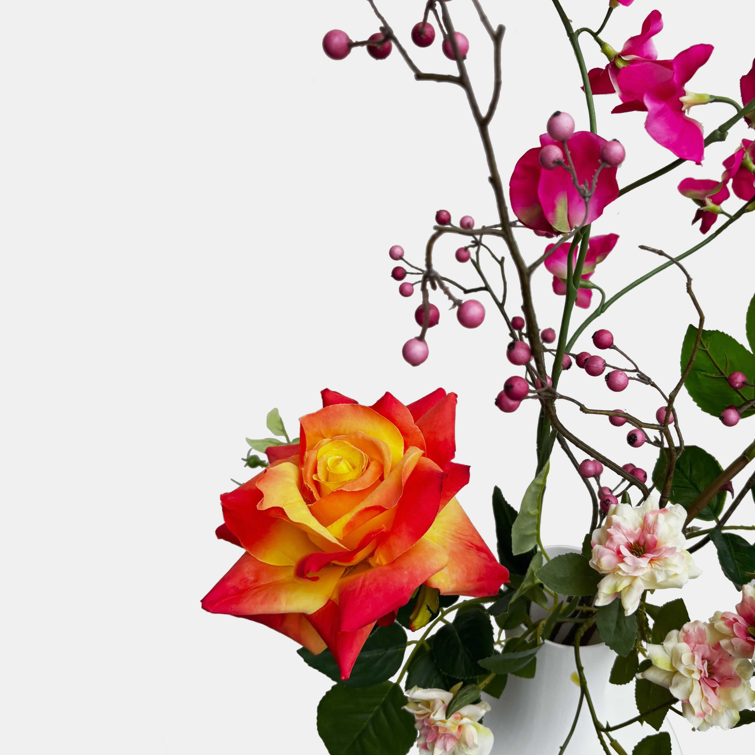 Zijden bloemen boeket #200 | 89 cm | rozen boeket - Afbeelding 5